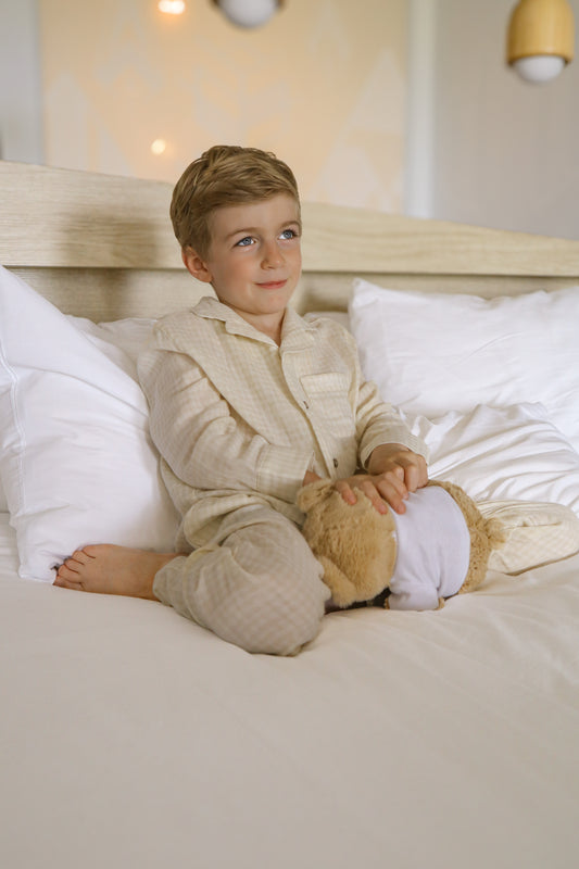 Pyjama enfant | Champagne à carreaux - SOLDE