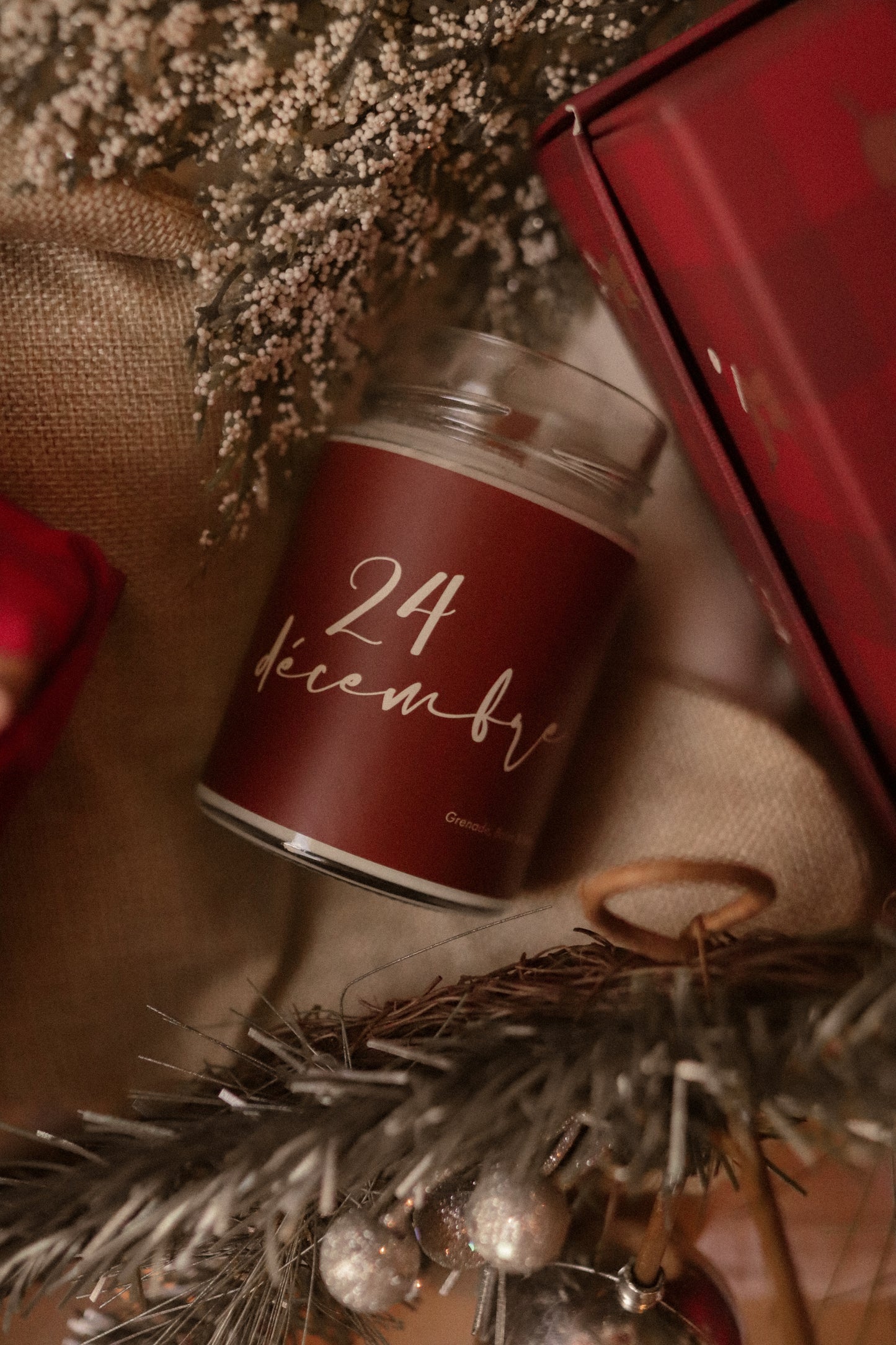 24 décembre | Bougie de soja de Noël avec mèche de bois (NOUVEAU FORMAT)
