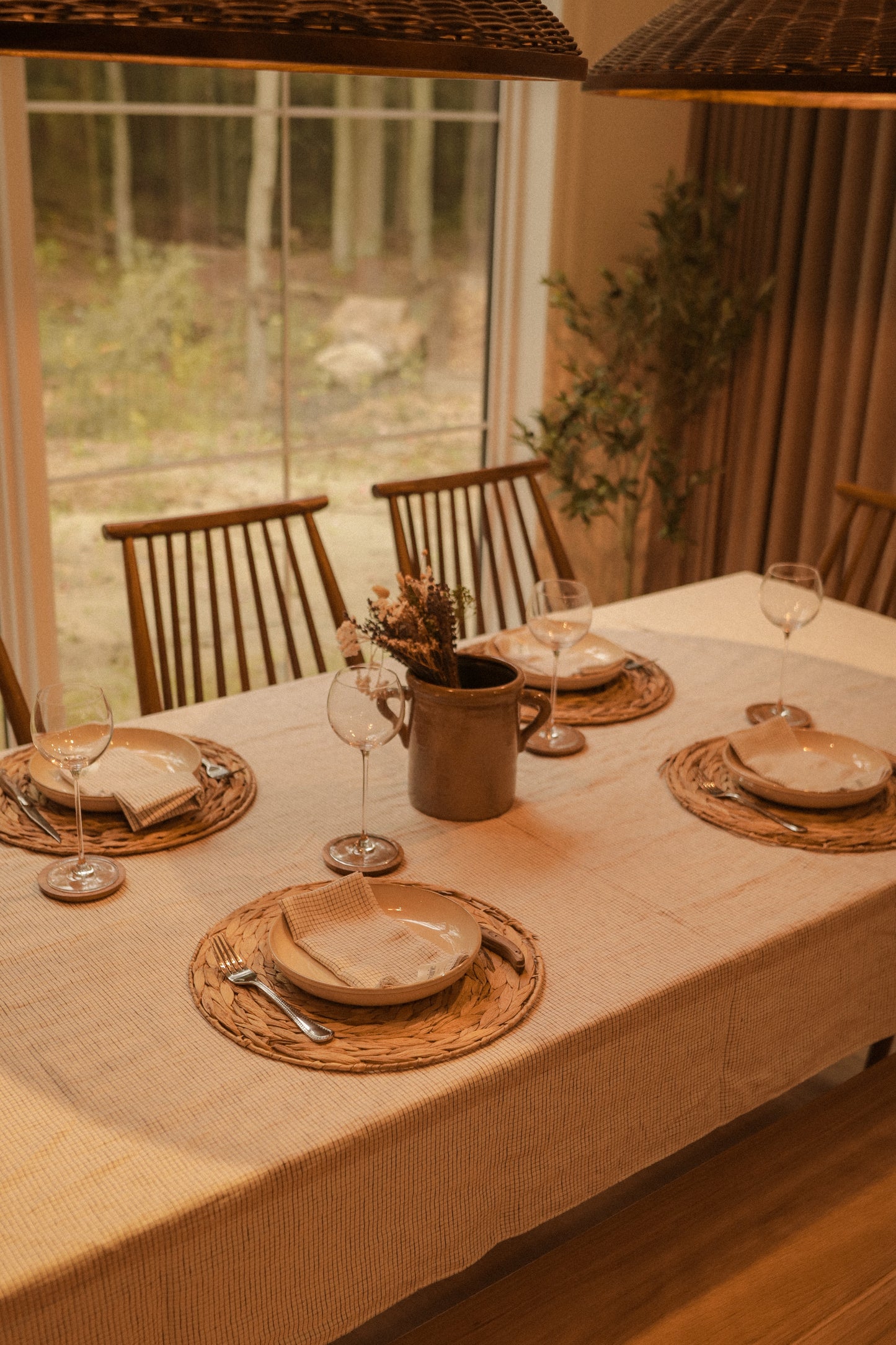 Serviettes de table rustiques