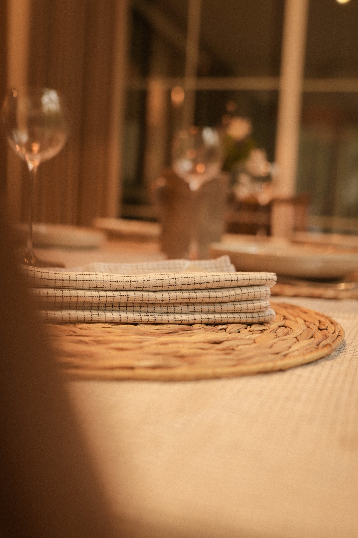 Serviettes de table rustiques