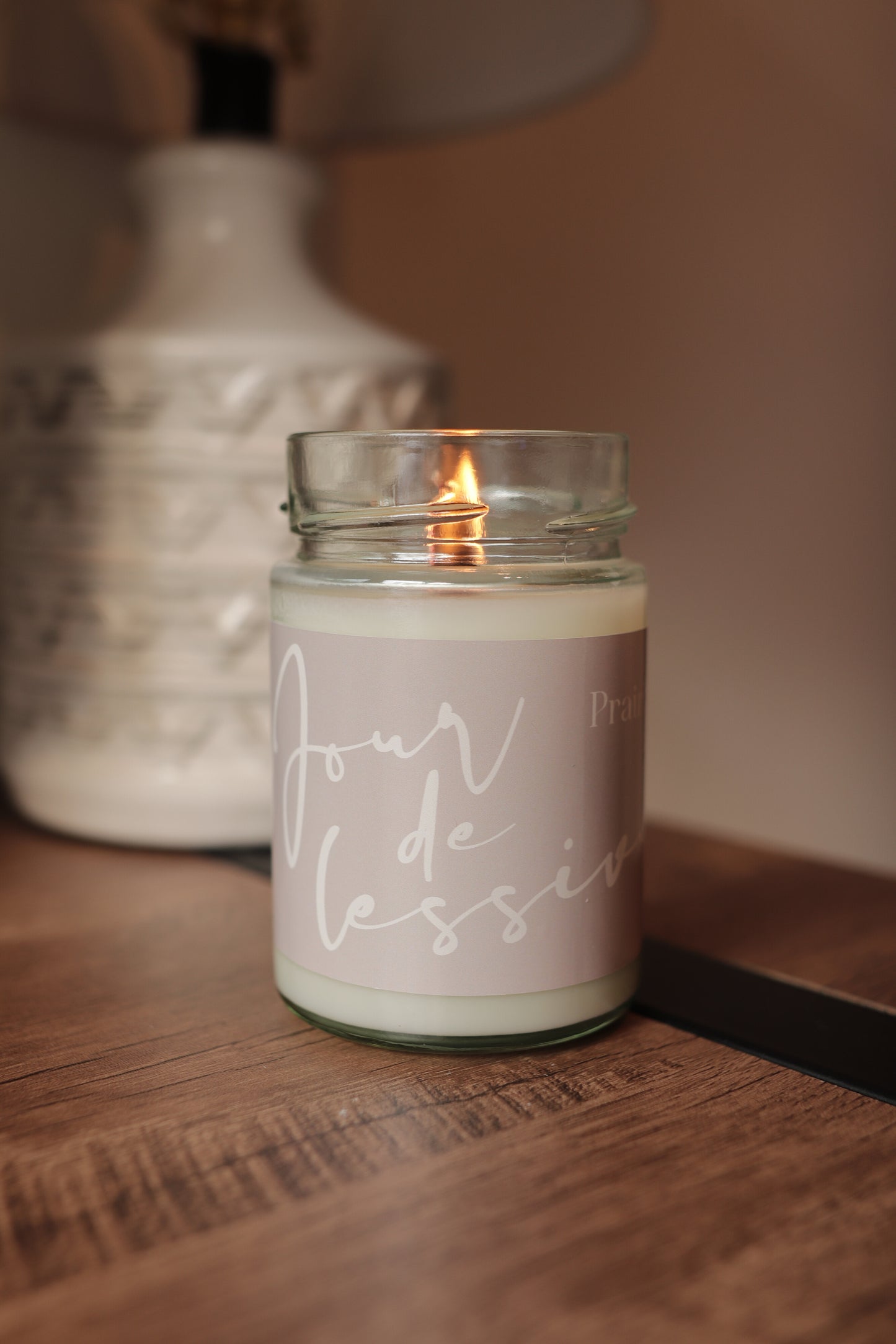Bougie de soja avec mèche de bois | Jour de lessive (NOUVEAU FORMAT)