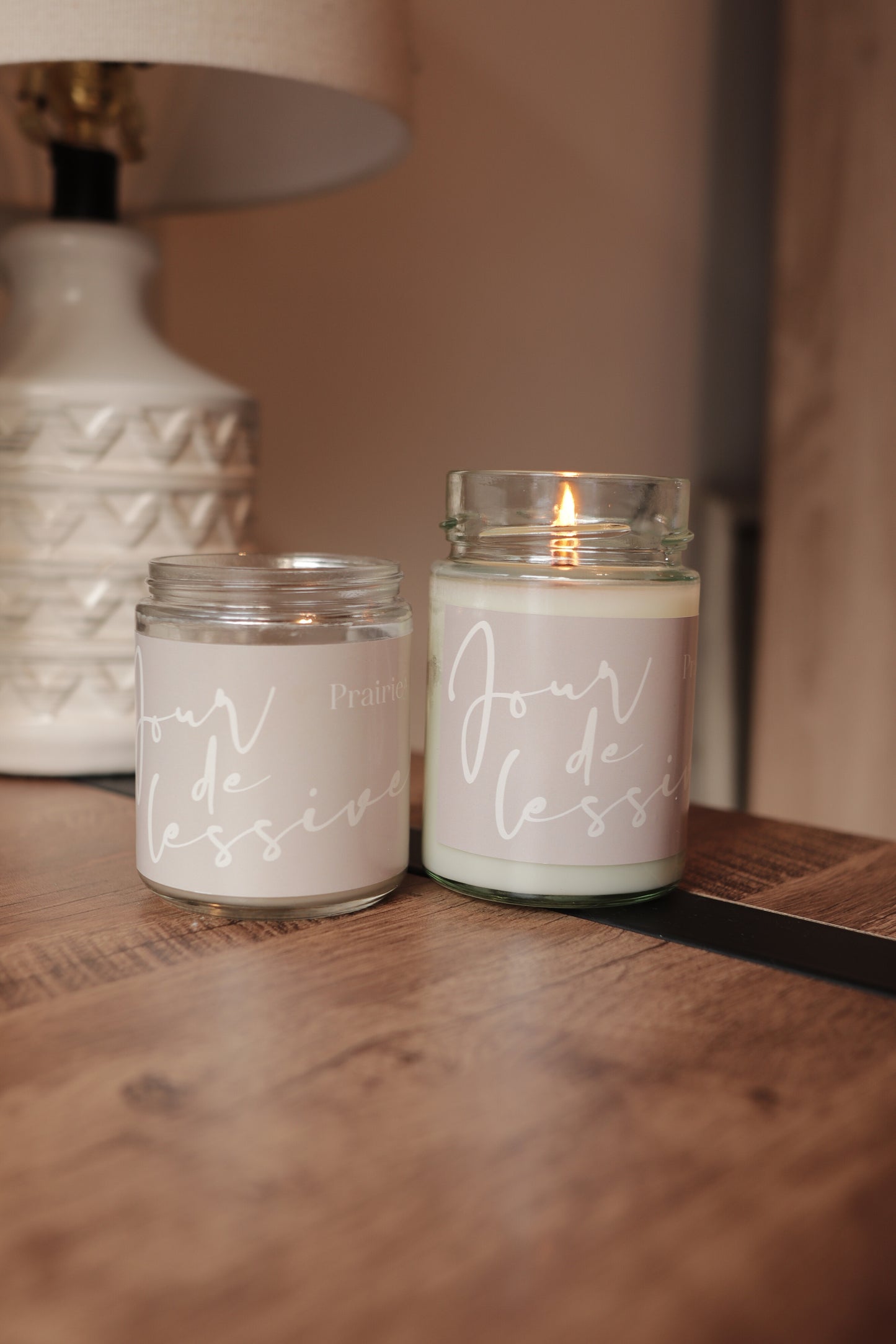 Bougie de soja avec mèche de bois | Jour de lessive (NOUVEAU FORMAT)