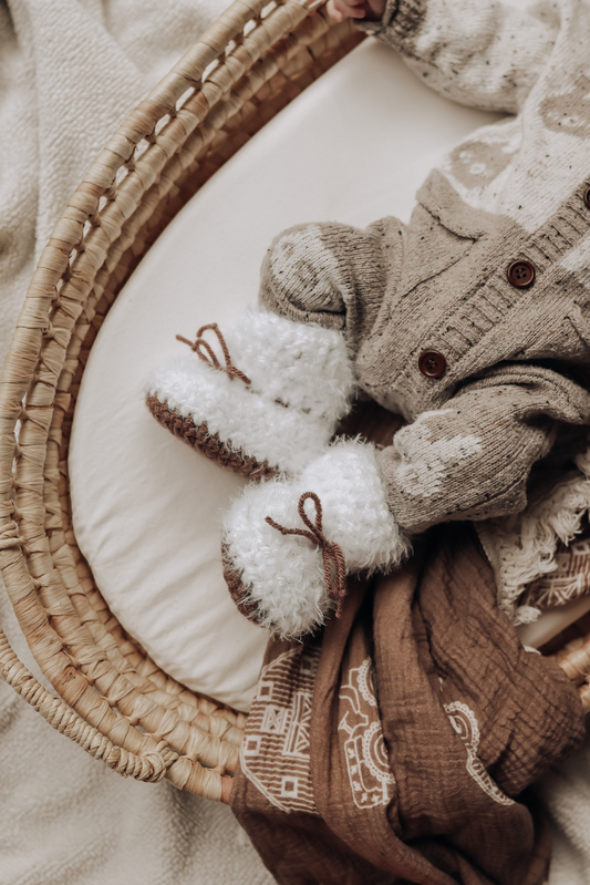 Pantoufles en laine | 0-6 mois