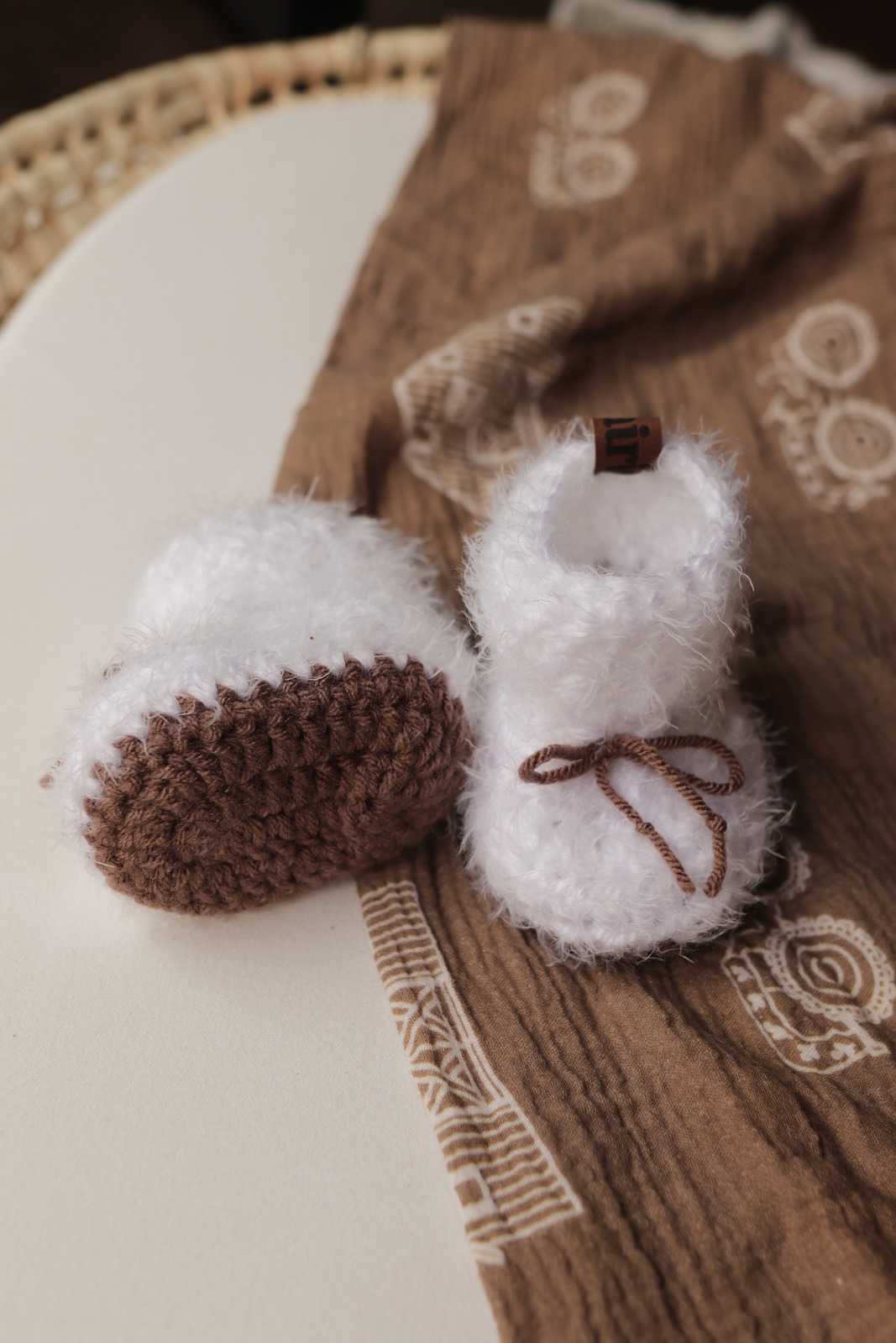 Pantoufles en laine | 0-6 mois