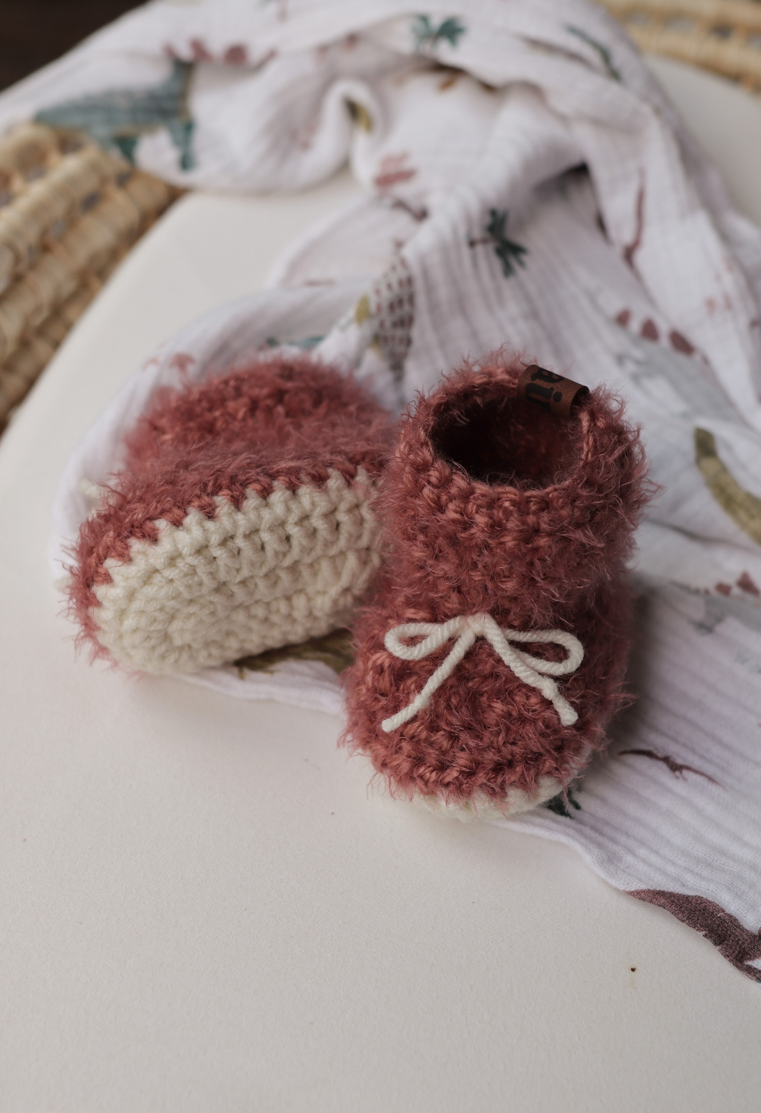Pantoufles en laine | 0-6 mois