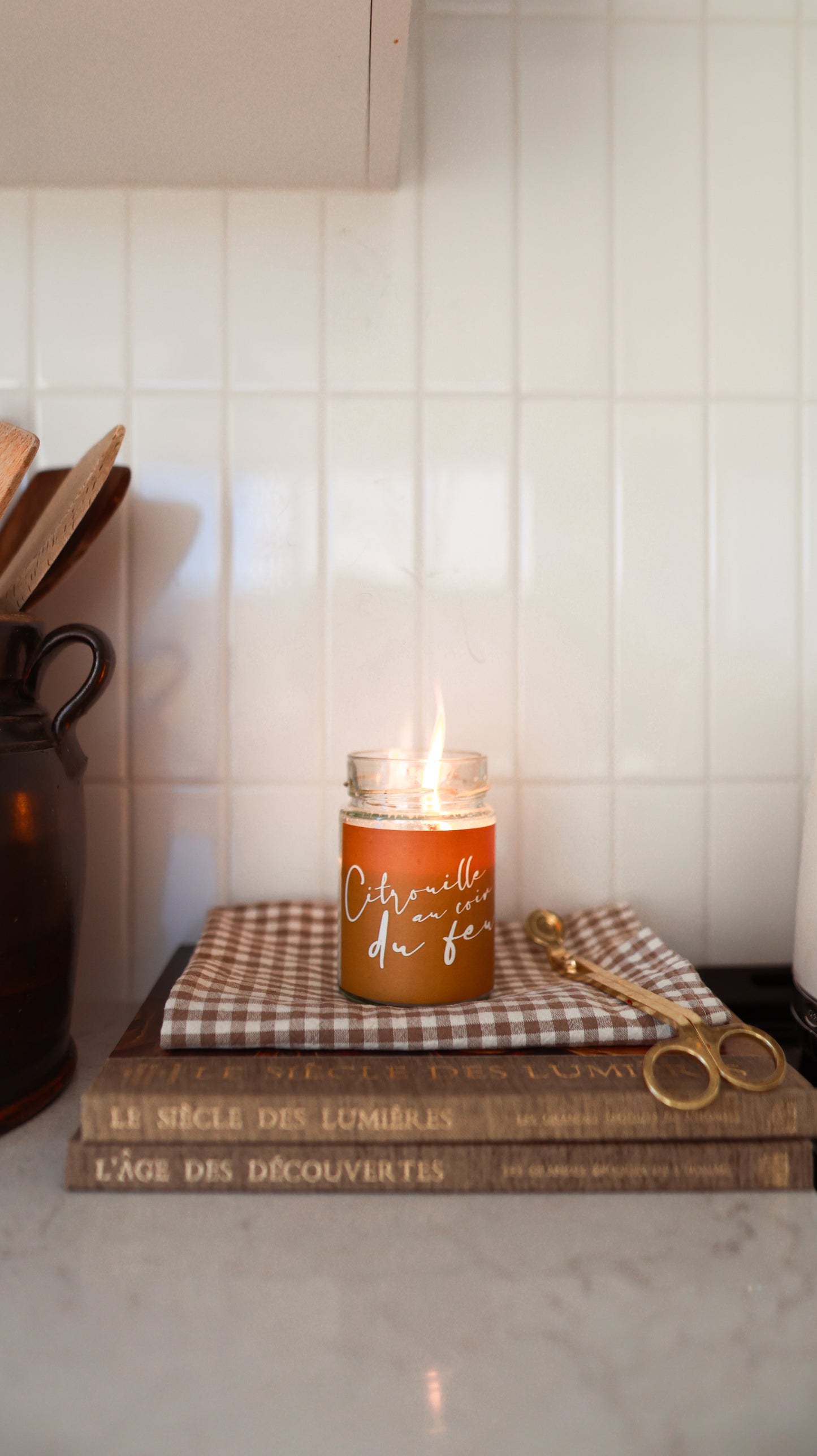 Citrouille au coin du feu | Bougie de soja avec mèche de soja (FORMAT 10 OZ)