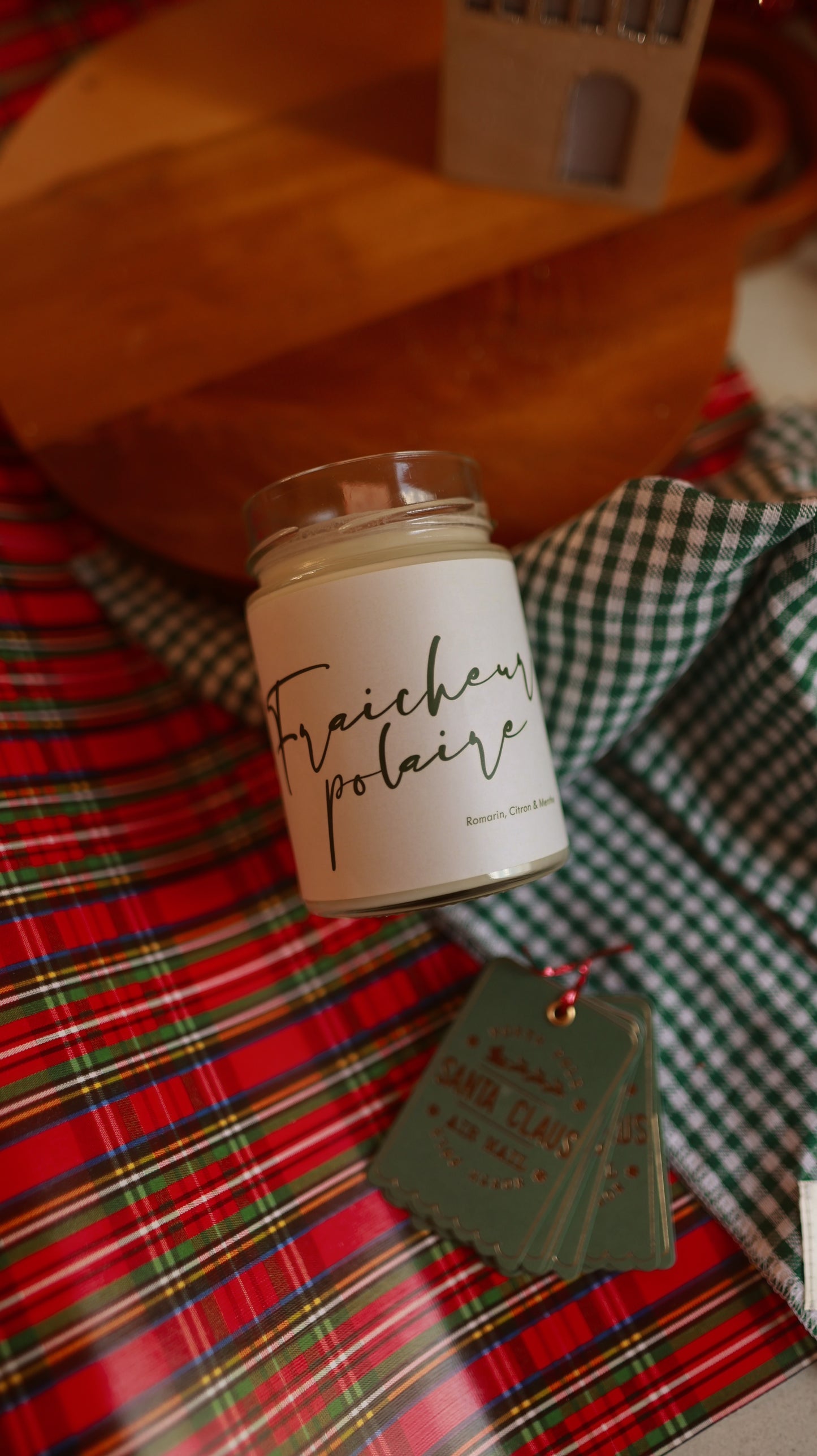 Fraicheur polaire | Bougie de soja avec mèche de bois (50h)