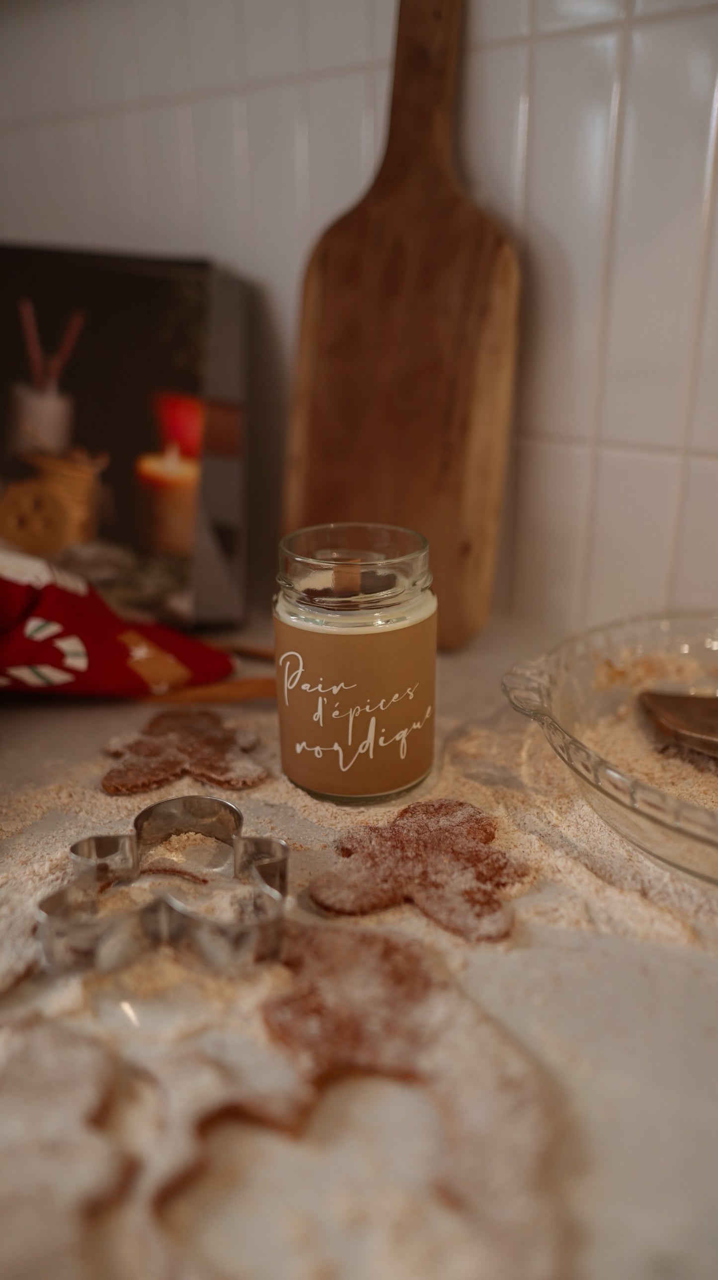 NOUVEAUTÉ | Pain d'épices nordique | Bougie de soja avec mèche de bois crépitante (50h)