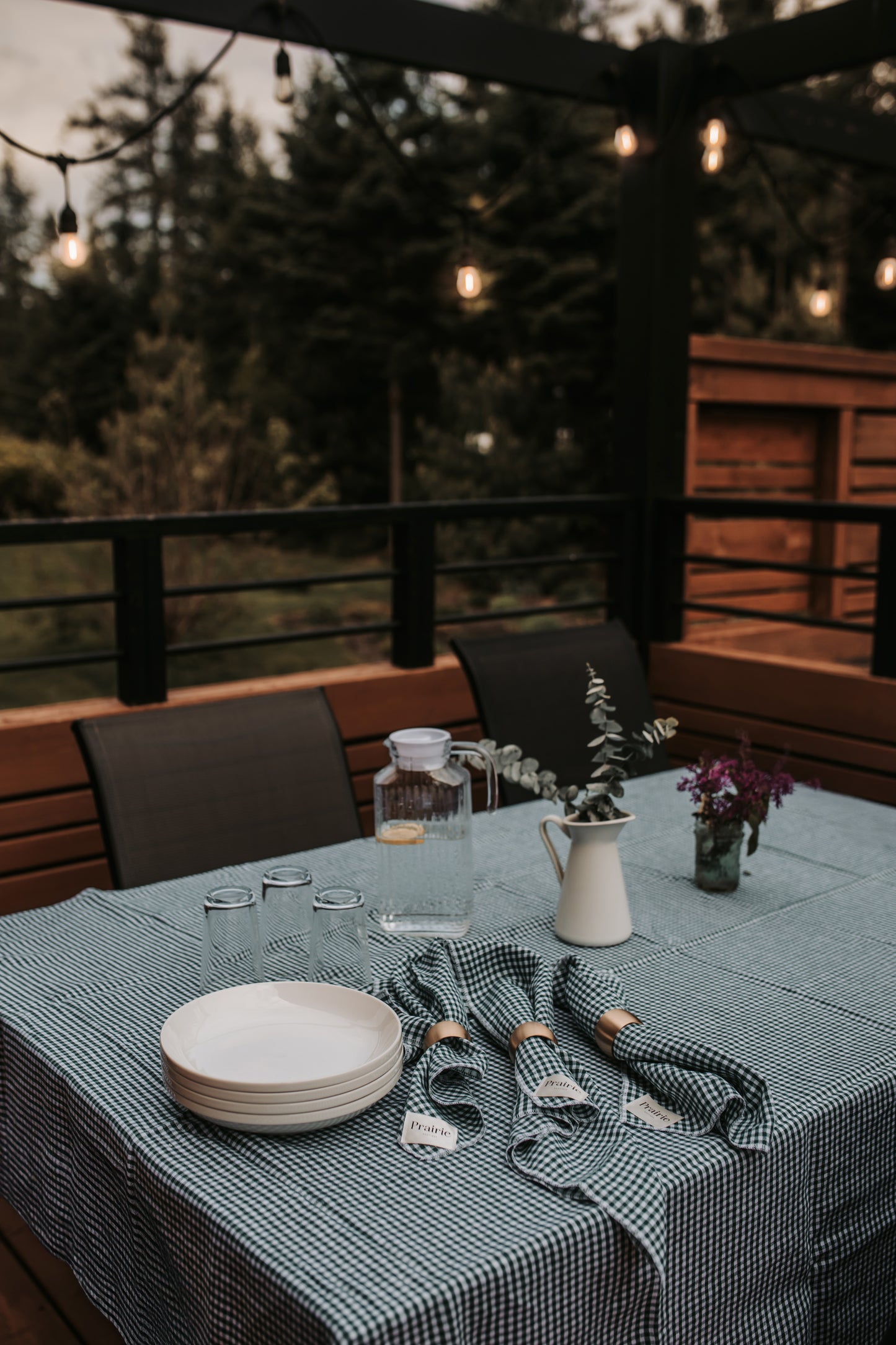 Serviettes de table rustiques