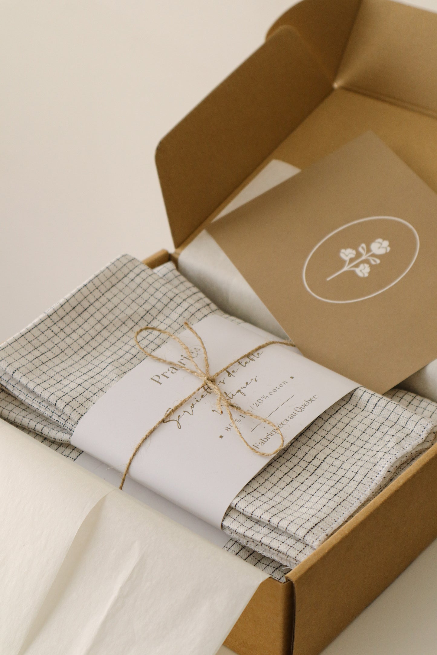 Serviettes de table rustiques