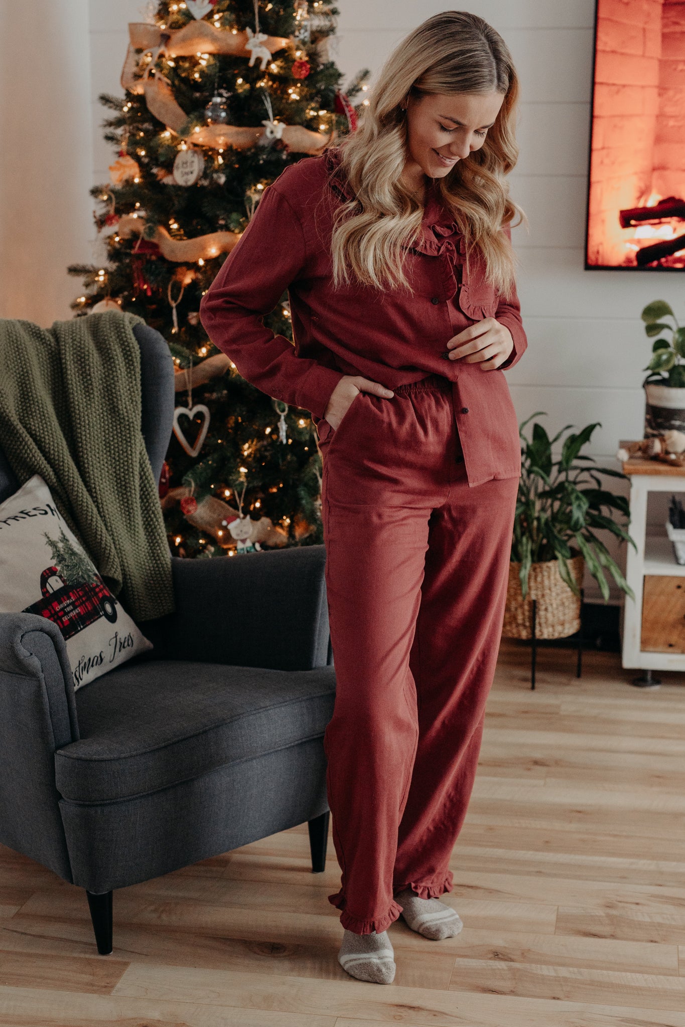 Pyjama de Noël Femme Rouge